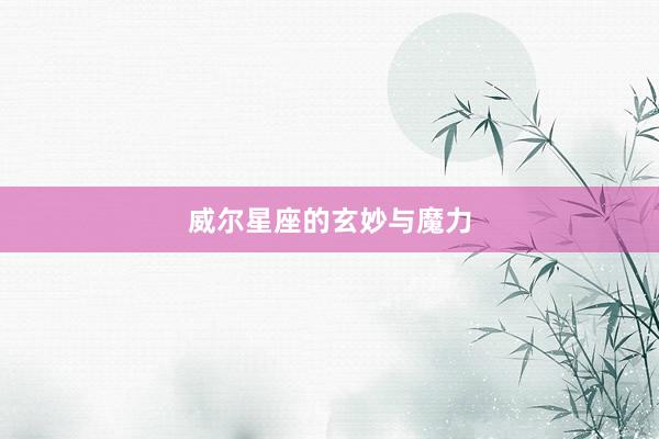 威尔星座的玄妙与魔力