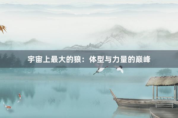宇宙上最大的狼：体型与力量的巅峰